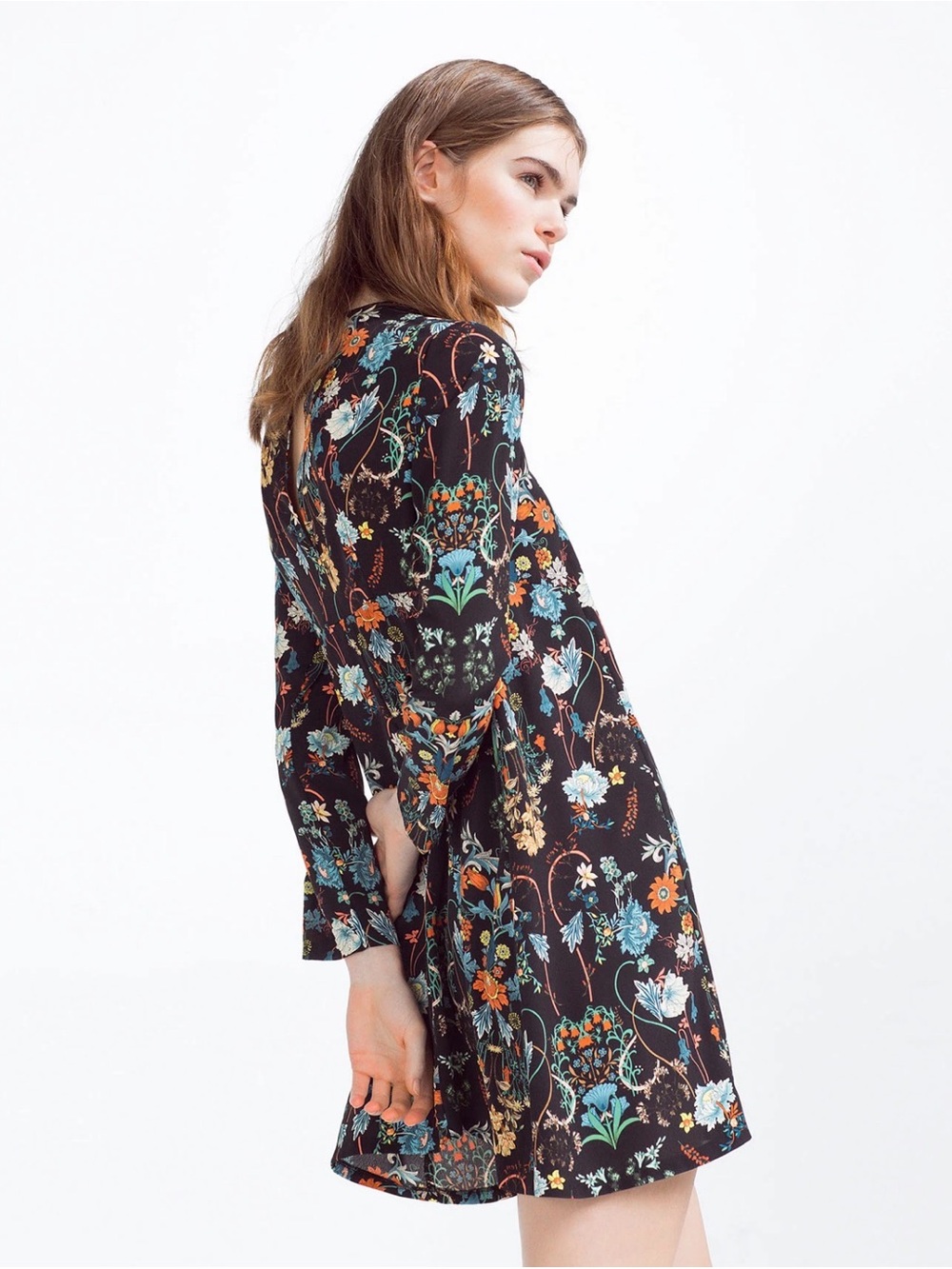 Zara Dress with Floral Designs